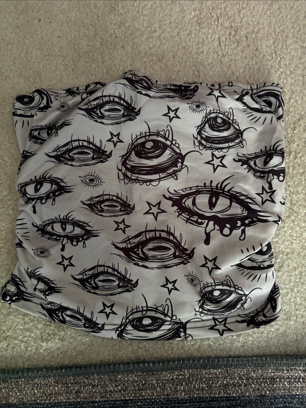 Black & White All-Over Eye Print Tube Top